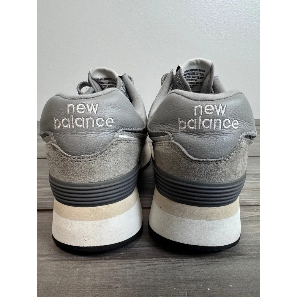 New Balance 574+ Platform Sneakers Grey White WL574ZBA Womens 11 Chunky Shoe - Picture 10 of 11